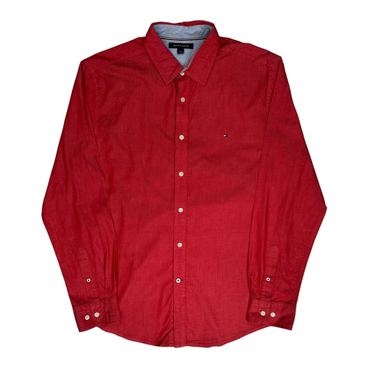 Tommy Hilfiger Shirt - Large Red Cotton