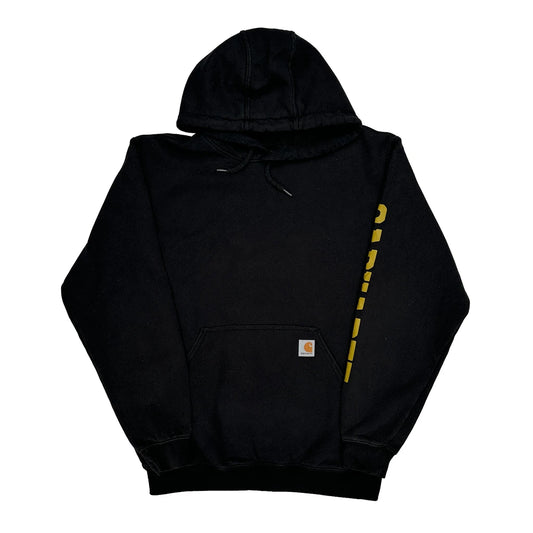 Carhartt Spellout Hoodie - Medium Black Cotton