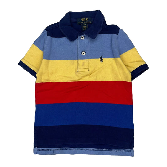 Age 4 Polo By Ralph Lauren Striped Polo Shirt - XS Multicoloured Cotton