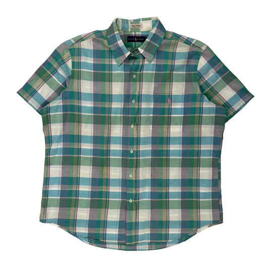 Ralph Lauren Checked Short Sleeve Shirt - XL Multicoloured Cotton