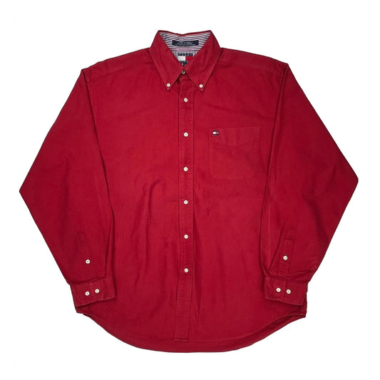 Tommy Hilfiger Shirt - Large Red Cotton