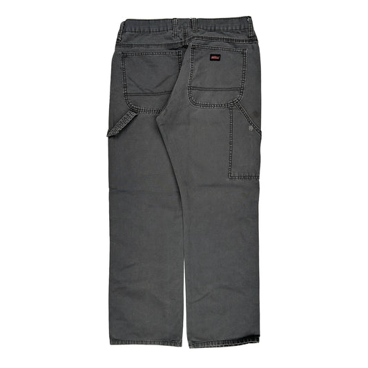 Dickies Carpenter Trousers - 32W 29L Grey Cotton