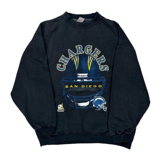 San Diego Chargers Nfl Sweatshirt - 2XL Black Cotton