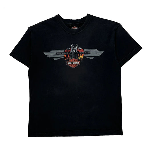 Shreveport Harley Davidson Graphic T-Shirt - Medium Black Cotton