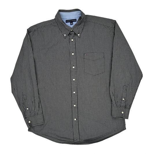 Tommy Hilfiger Checked Shirt - XL Black Cotton