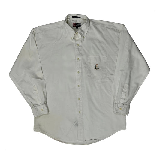 Vintage Chaps Ralph Lauren Shirt - Large White Cotton