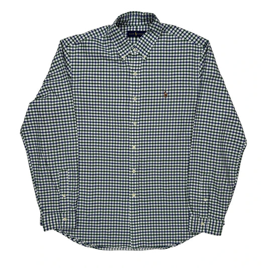 Ralph Lauren Checked Shirt - XL Blue Cotton