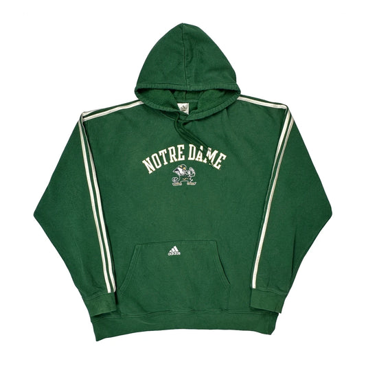 Adidas College Hoodie - XL Green Cotton