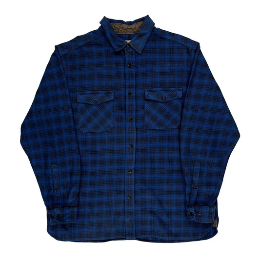 Woolrich Checked Flannel Shirt - XL Blue Cotton
