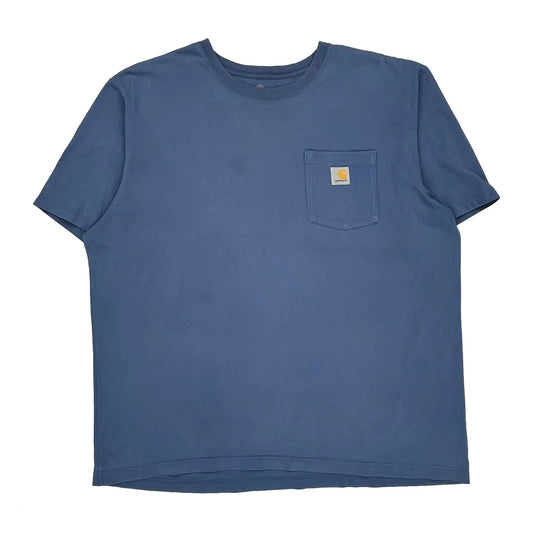 Carhartt T-Shirt - XL Blue Cotton