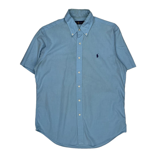 Ralph Lauren Short Sleeve Shirt - Medium Blue Cotton