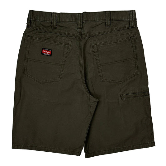 Wrangler Carpenter Shorts - 33W 10L Green Cotton