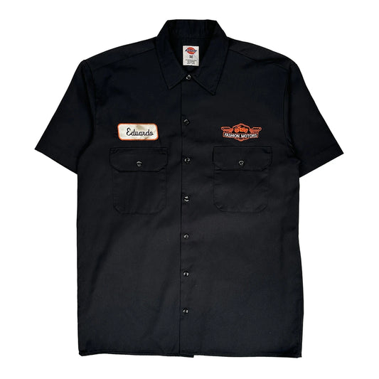 Fashion Motors Dickies Short Sleeve Shirt - Medium Black Polyester Blend