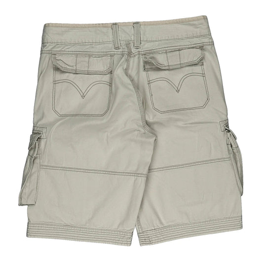 Vintage Levis Cargo Shorts - 34W 12L White Cotton