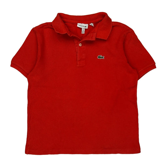 Age 12 Lacoste Polo Shirt - 3XS Red Cotton