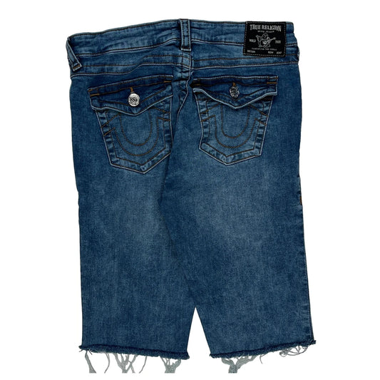 True Religion Denim Shorts - 28W UK 8 Blue Denim