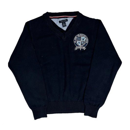 Age 7 Tommy Hilfiger Jumper - Large Navy Knitted