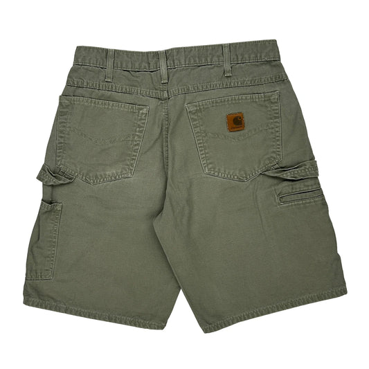 Carhartt Carpenter Shorts - 31W 10L Green Cotton