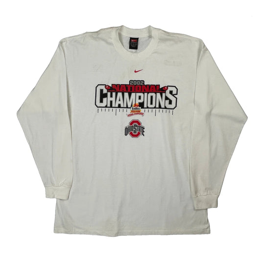 Ohio State Nike Graphic Long Sleeve T-Shirt - XL White Cotton