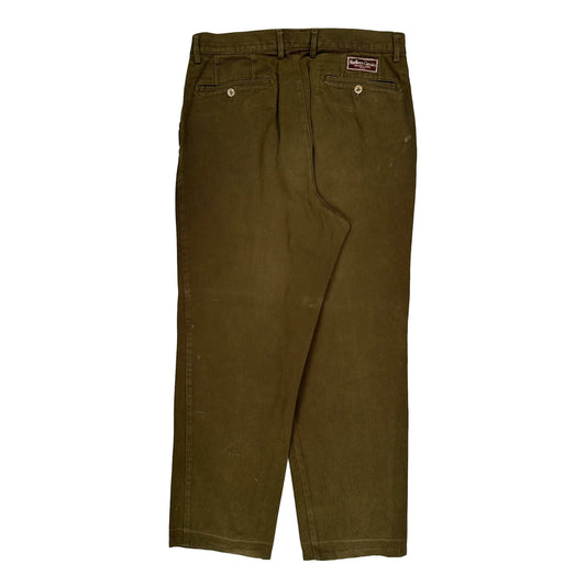 Made In USA Marlboro Classics Trousers - 32W 28L Green Cotton