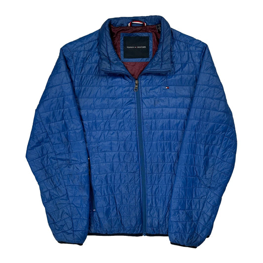 Vintage Tommy Hilfiger Puffer - Large Blue Polyester