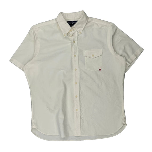 Ralph Lauren Short Sleeve Shirt - Large Cream Cotton