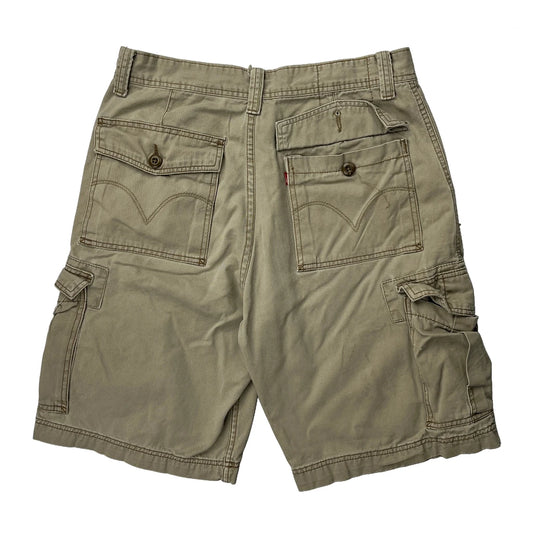 Levis Cargo Shorts - 32W 11L Beige Cotton