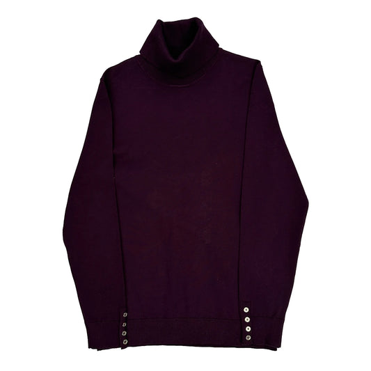 Ralph Lauren Roll Neck Sweater - Medium Purple Cotton