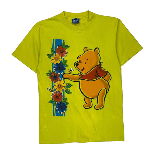 Winnie The Pooh Disney Cartoon T-Shirt - Medium Yellow Cotton