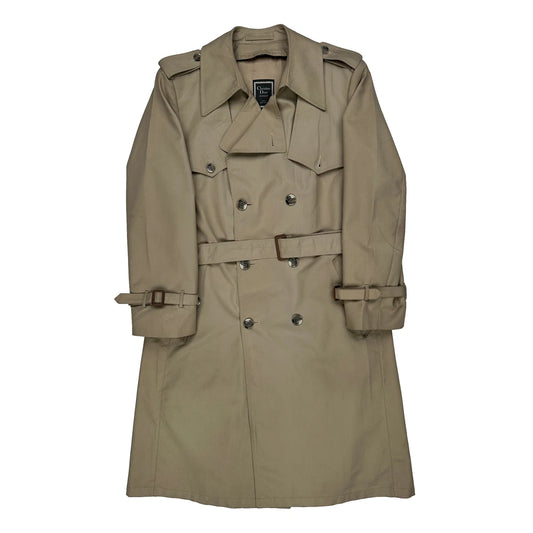 Vintage Christian Dior Double Breasted Trench Coat - Medium Beige Cotton