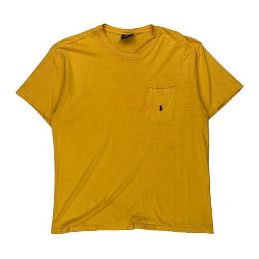 Polo By Ralph Lauren T-Shirt - Medium Yellow Cotton