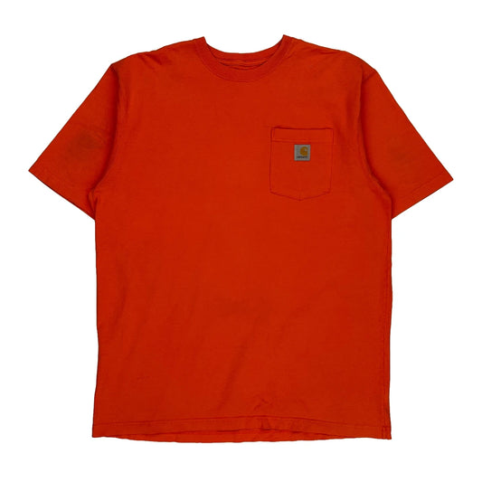 Original Fit Carhartt Tall T-Shirt - Large Orange Cotton