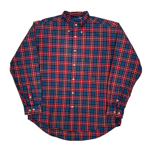Tommy Hilfiger Checked Shirt - Large Blue Cotton