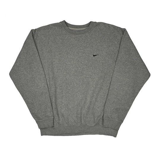 Vintage Team Nike Graphic Sweatshirt - XL Grey Cotton Blend