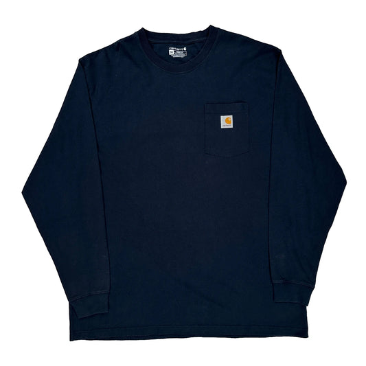 Carhartt Long Sleeve T-Shirt - 2XL Black Cotton