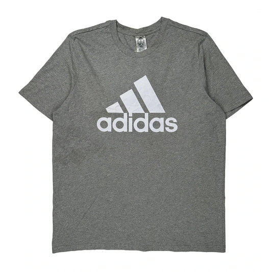 Adidas T-Shirt - XL Grey Cotton