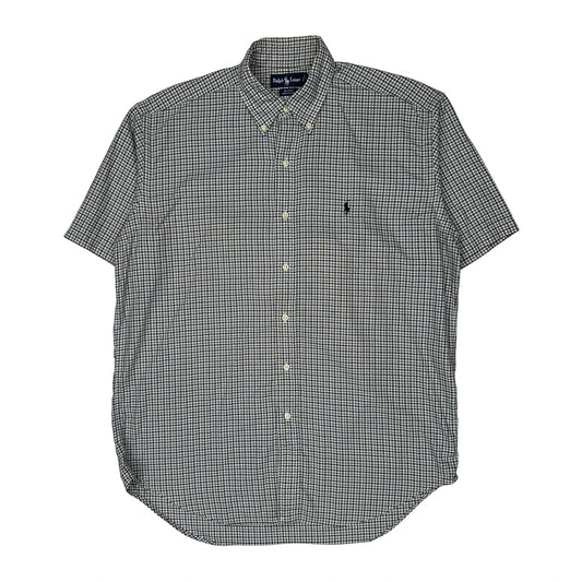 Blake Ralph Lauren Checked Short Sleeve Shirt - Medium Blue Cotton