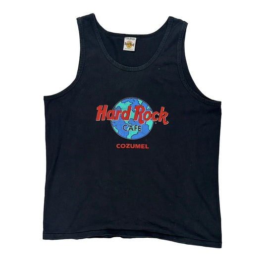 Cozumel Hard Rock Cafe Graphic Vest - XL Black Cotton