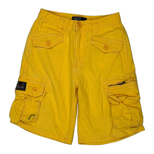 Age 7 Polo By Ralph Lauren Cargo Cargo Shorts - Small Yellow Cotton
