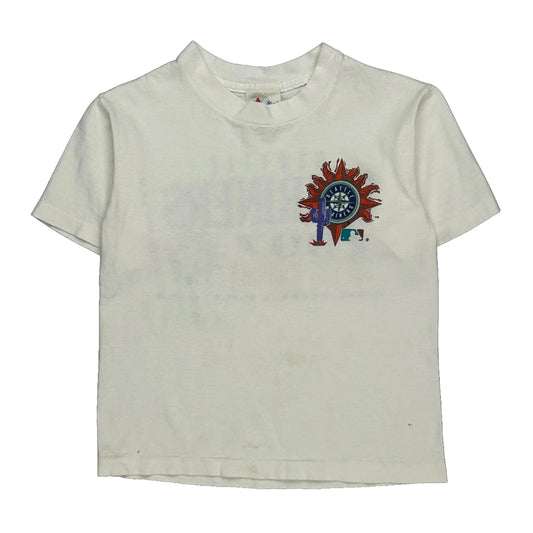 Seattle Mariners Majestic Mlb T-Shirt - Small White Cotton