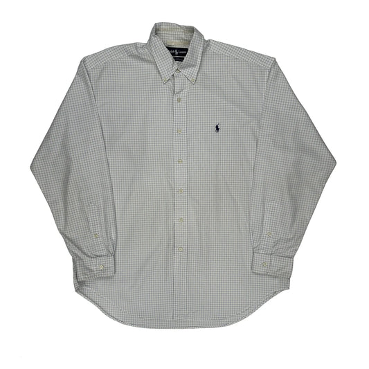Blake Shirt Ralph Lauren Checked Shirt - Large White Cotton