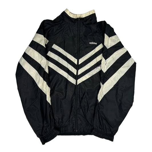 Genesee Area Volleyball Club Adidas Striped Windbreaker - Medium Black Nylon