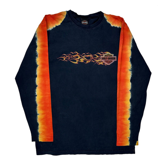 Richmond Harley-Davidson Virginia Harley Davidson Tie-Dye Long Sleeve T-Shirt - Medium Black Cotton