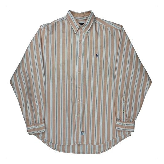 Ralph Lauren Striped Shirt - XL Pink Cotton