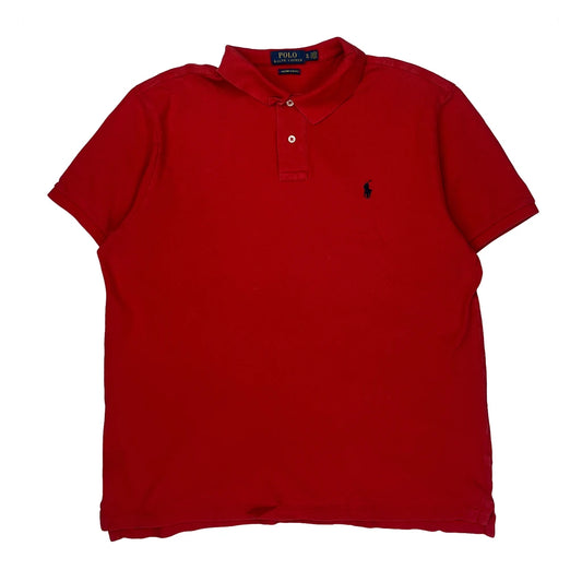 Polo By Ralph Lauren Slim Fit Polo Shirt - XL Red Cotton