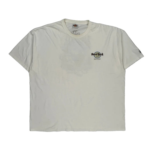 San Juan Hard Rock Cafe T-Shirt - 2XL White Cotton