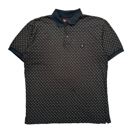 Chaps Ralph Lauren Polo Shirt - Medium Black Cotton