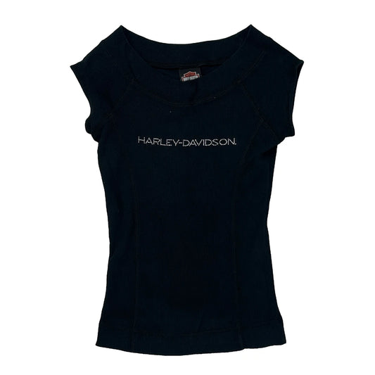 Vintage Black Wolf Harley-Davidson, Bristol, Va Harley Davidson Graphic T-Shirt - Medium Black Cotton