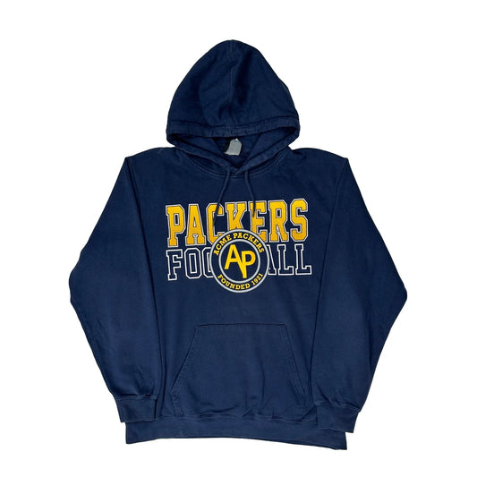 Green Bay Packers Unbranded Graphic Hoodie - Large Navy Cotton Blend