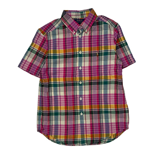 Age 10-12 Polo By Ralph Lauren Checked Short Sleeve Shirt - Medium Multicoloured Cotton